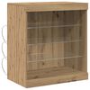 vidaXL Bufet LED Stejar Artizanal 60,5 x 37 x 67 cm Lemn prelucrat