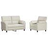 vidaXL Set de canapea 2 pcs Crem Catifea