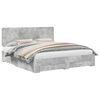 vidaXL Cadru de pat Gri din beton 180 x 200 cm Lemn prelucrat