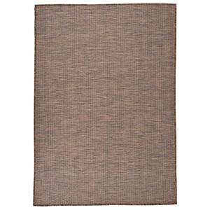 vidaXL Covor de exterior, maro, 160x230 cm, țesătură plată
