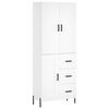 vidaXL Dulap &icirc;nalt, alb, 69,5x34x180 cm, lemn compozit
