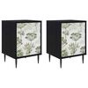 vidaXL Dulap de noapte GOTHA 2 buc. Stejar Negru 36 x 33 x 51 cm