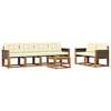 vidaXL Set de canapele de exterior 7 buc. Natural și Crem
