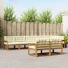 vidaXL Set de canapele de exterior cu pernă 8 pcs Natural și Crem