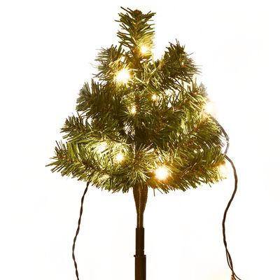 vidaXL Brazi de Crăciun de alee, 6 buc., LED-uri alb calde, 45 cm, PVC