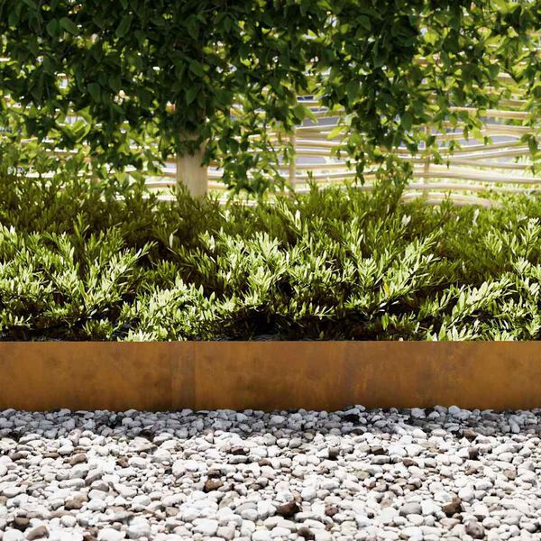 vidaXL Margine pentru gazon 30 pcs Maro 100 x 0.05 x 20 cm