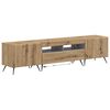 vidaXL Cabinet TV cu LED BREDA 3 buc. Stejar Artizanal Lemn prelucrat