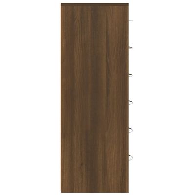 vidaXL Servantă cu 6 sertare, stejar maro, 50x34x96 cm, lemn