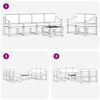 vidaXL Set de canapele de exterior cu pernă 7 pcs Natural și Crem