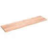 vidaXL Raft de perete maro deschis 200x50x(2-4) cm lemn stejar tratat