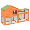 vidaXL Cușcă pentru iepuri maro 185,5x60,5x109,5 cm lemn masiv de pin