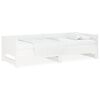 vidaXL Pat extensibil de zi, alb, 2x(80x200) cm, lemn masiv de pin