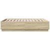 vidaXL Cadru de pat, stejar sonoma, 135x190 cm, lemn prelucrat