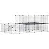 vidaXL Cușcă animale de companie cu ușă 44 panouri negru 175x105x70 cm oțel