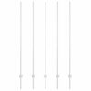 vidaXL St&acirc;lp de gard &icirc;ncorporat 5 pcs Argintiu 200 cm