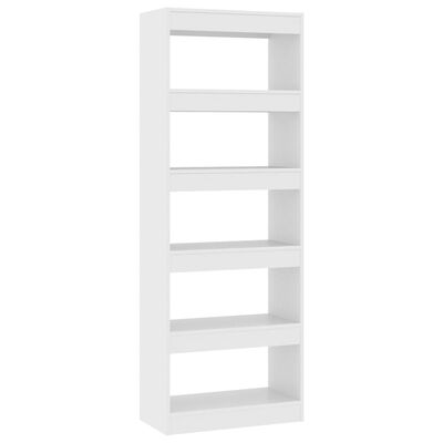 vidaXL Bibliotecă/Separator cameră, alb, 60x30x166 cm, PAL