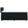 vidaXL Pat box spring cu saltea, negru, 90x200 cm, catifea