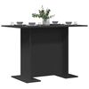 vidaXL Masă de dining Negru 110 x 60 x 75 cm Lemn compozit