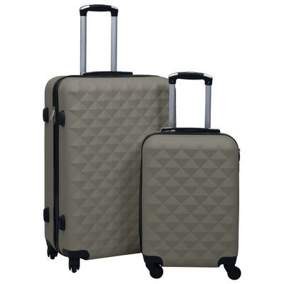 vidaXL Set de valize cu carcasă rigidă, 2 piese, antracit, ABS