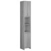 vidaXL Dulap de baie, sonoma gri, 30x30x183,5 cm, lemn prelucrat