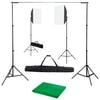 vidaXL Kit studio foto cu lumini softbox și fundal