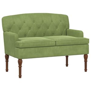 vidaXL Canapea cu capitonaj butonat Verde deschis 111 x 65 x 79 cm
