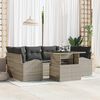 vidaXL Set de canapele pentru grădină 7 pcs Gri deschis Rattan poli