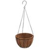 vidaXL Jardiniere suspendate căptușeală cocos 4buc negru &Oslash;35x52cm oțel