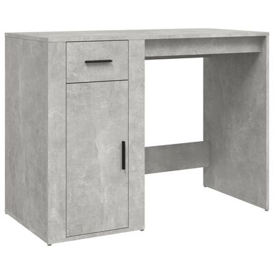 vidaXL Birou, gri beton, 100x49x75 cm, lemn prelucrat