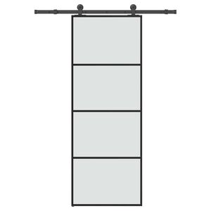 vidaXL Ușă glisantă cu set feronerie, 76x205 cm, sticlă ESG/aluminiu