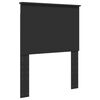 vidaXL Cadru de pat cu headboard Negru 75 x 190 cm Lemn de pin masiv