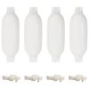 vidaXL Bară de protecție barcă, 4 buc., alb, &Oslash; 11x40 cm, PVC