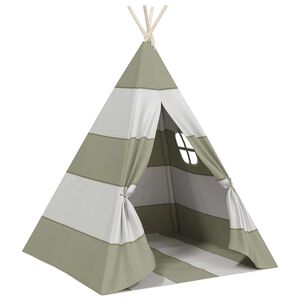 vidaXL Cort pentru copii Dungi Gri și alb 120 x 120 x 150 cm