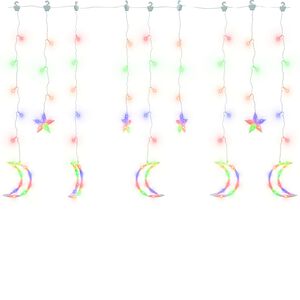vidaXL Lumini lună și stele, 138 LED-uri, multicolor, cu telecomandă