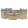 vidaXL Set de canapea 6 buc. Beige și gri deschis Ratan poli și Oțel