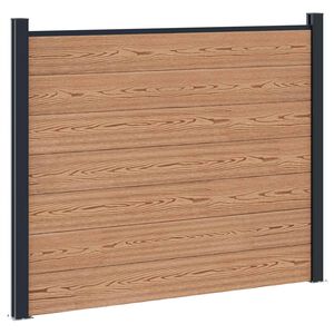 vidaXL Panou de Gardă WPC și Aluminiu Maro