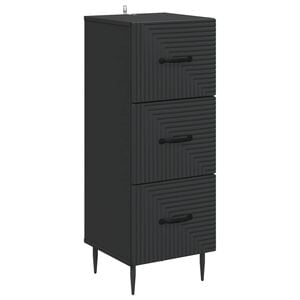 vidaXL Dulap cu sertare Negru 33 x 34,5 x 89,5 cm Lemn prelucrat