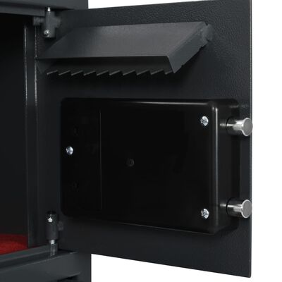 vidaXL Seif digital cu ușă dublă, gri închis, 35x31x80 cm
