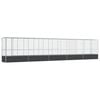 vidaXL Voliera păsări cu extensie, argintiu, 1042,5x107x212 cm, oțel