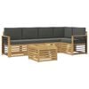 vidaXL Set de canapele de exterior 6 buc. Alb și antracit Poliester