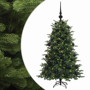 vidaXL Brad de Crăciun artificial cu glob 120 cm 150 LED-uri Alb cald