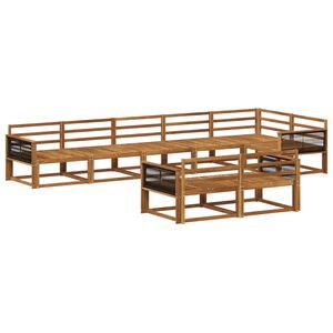 vidaXL Set de canapele de exterior 8 pcs natural Lemn Solid de Acacia