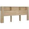 vidaXL Tăblie de pat cu dulap, stejar sonoma, 220x18,5x104,5 cm