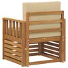 vidaXL Set de canapele de exterior cu pernă natural 71 x 63 x 73 cm