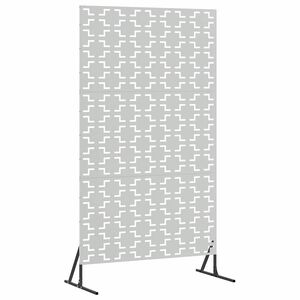 vidaXL Ecran de intimitate 100 x 50 x 180 cm Oțel Galvanizat Argintiu