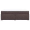 vidaXL Pat box spring cu saltea, maro &icirc;nchis, 80x200 cm, textil