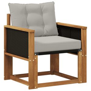 vidaXL Canapea Medie pentru Exterior Lemn Solid de Acacia natural