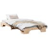 vidaXL Cadru de pat natural 75 x 190 cm Lemn de pin masiv