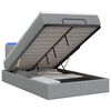 vidaXL Pat Ottoman cu Saltea și LED Gri deschis 120 x 190 cm Țesătură