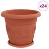 vidaXL Ghivece pentru plante 24 buc. Roșu cărămidă &Oslash; 34 x 28 cm